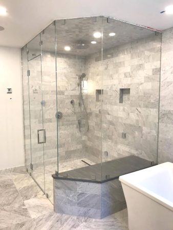 Steam shower doors